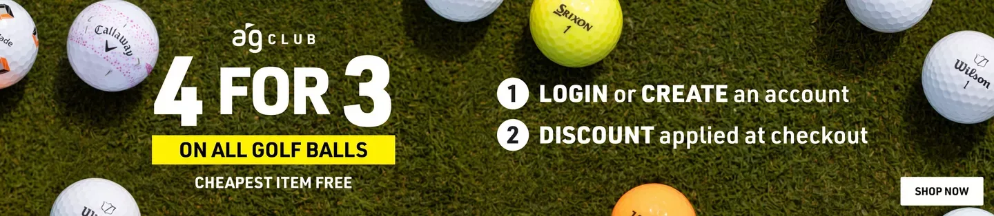 4 FOR 3 ON ALL GOLF BALLS